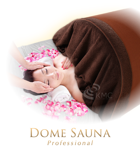 ドームサウナ女性使用イメージ