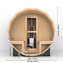 バレル型サウナM・薪ストーブ・ベンチ