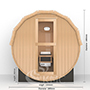 バレル型サウナS・電気ストーブ